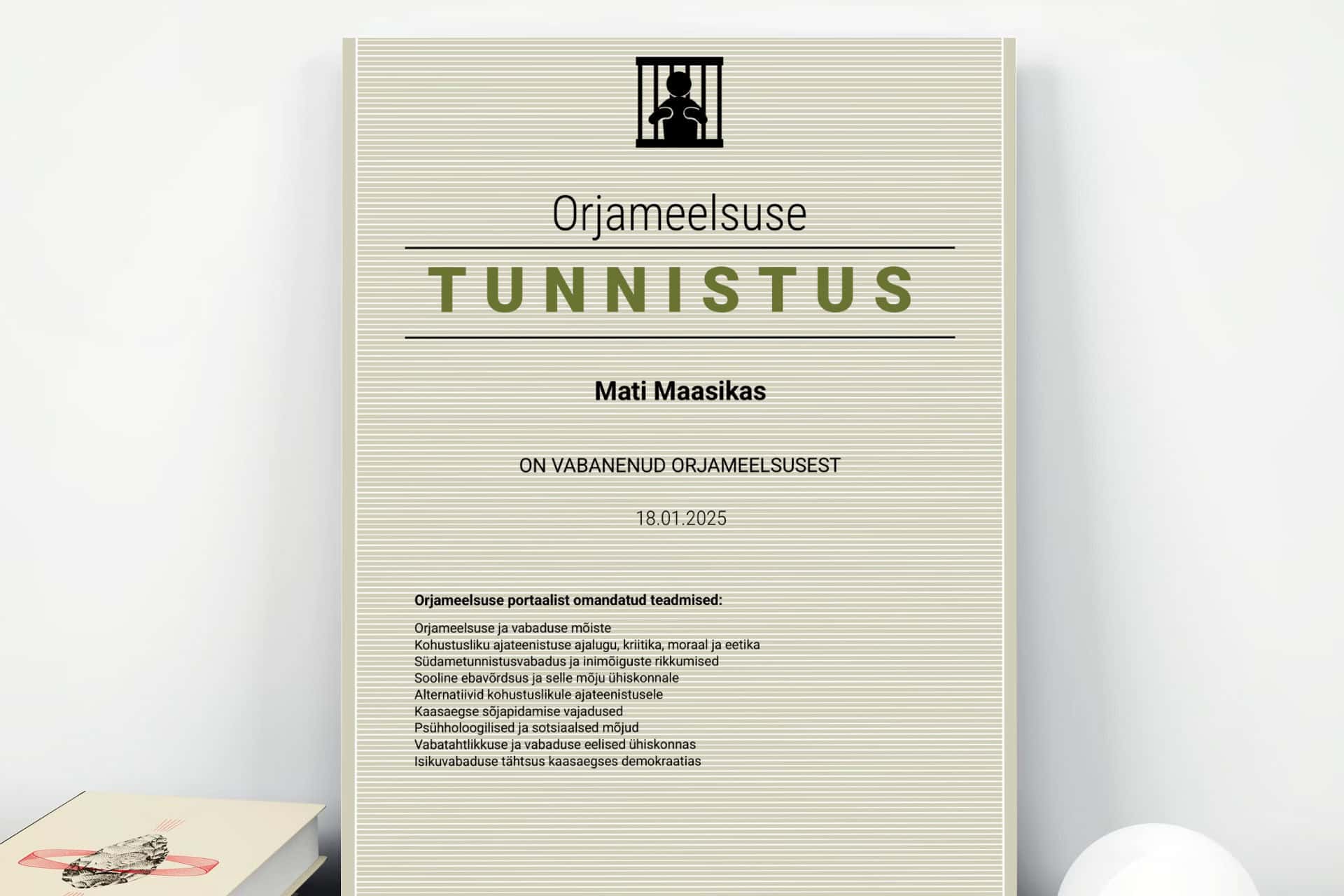 Orjameelsuse tunnistus